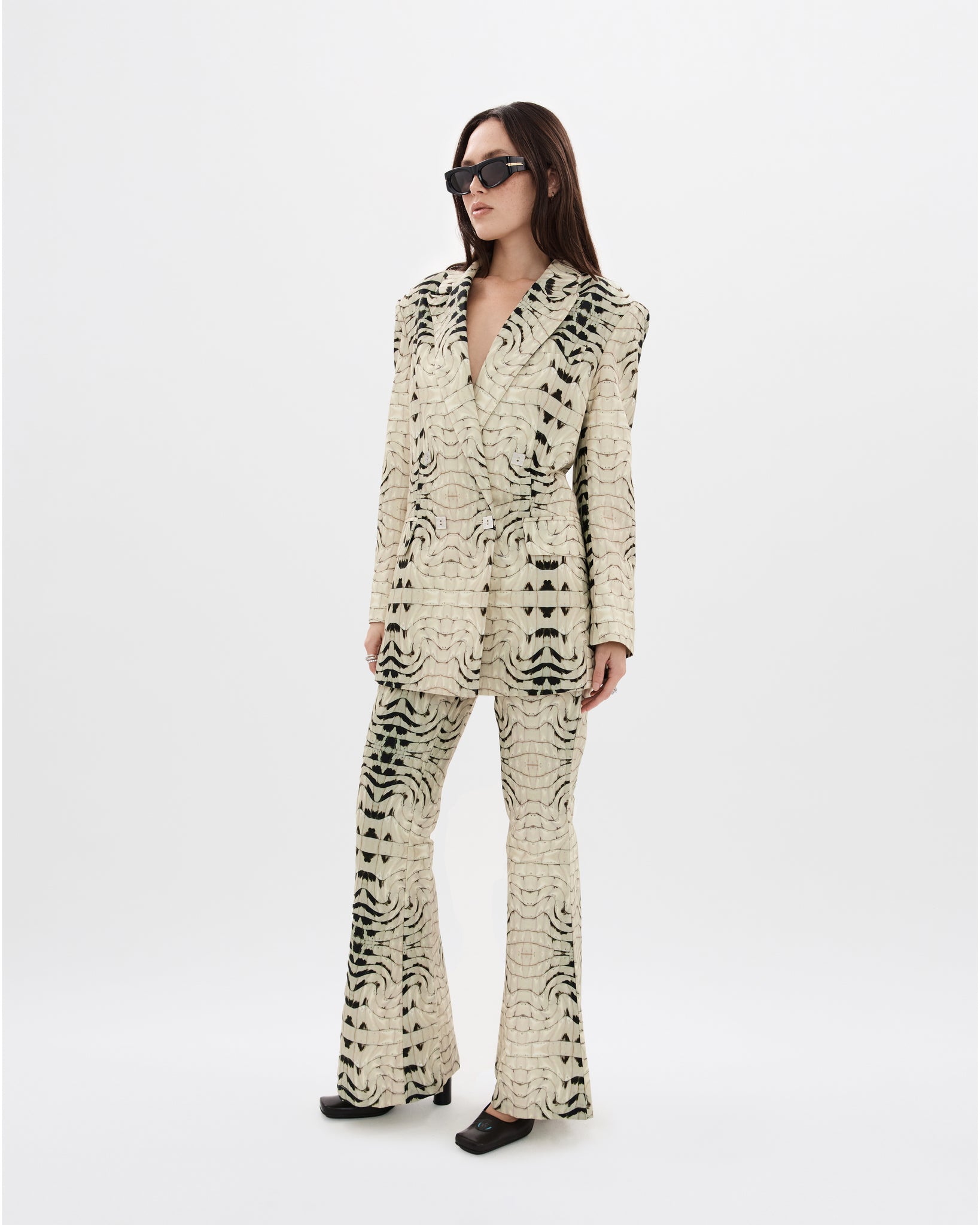 Cuban Crocodile Oversized Blazer